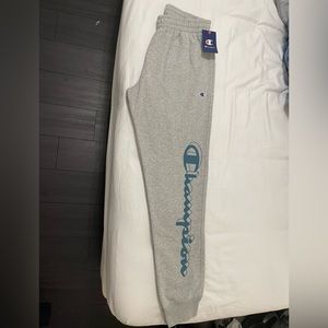 Brand new (with tag) gray and blue Champion joggers!